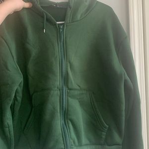 green hoodie